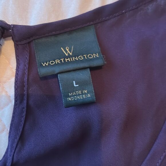 GUC Purple Sparkly Blouse(size Large) - Picture 4 of 5